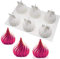 Moules en Silicone pour gâteau, moule 3d pour Glace Chocolat Pâtisserie Dessert, 6 Trous Forme de Whirlwind
