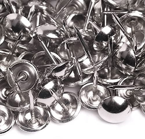 1000 Clous tapissier - Nickelé - Ø9,5mm - Lentille fer