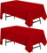 Utopia Kitchen Nappe Rectangulaire - 152 x 213 cm (Lot de 2, Rouge) Lavable en Machine Housse de Table, Idéal pour Les Fêtes, Les événements, Les Mariages et Les Restaurants (60 x 84 Pouces)