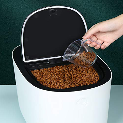 Drücken Futterbox Tierfutterbehälter Hundefutter behälter mit Messbecher Eingebaute Feuchtigkeitsbeständige Box Stark und Robust 8L