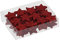 MIJOMA Streudeko 3D-Glitzersterne Glitzer-Sterne Streusterne Tischdekoration, Elegante und Moderne Dekoration für Weihnachten, Geburtstag, Hochzeit, Silvester (Größe: 2.5 cm - 48 Stück, Rot)
