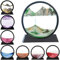 MUGUOY Fließende Sandmalerei, Dynamisches Sandbild, 3d Tiefsee Sandbild in Bewegung Display Fließender Sand Rahmen, Bewegtes Sandbild, Entspannende Desktop Home Office Work Decor (Grün, 7 Zoll)