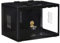 PawHut Terrario para Reptiles Caja de Alimentación de Insectos de Acrílico con Comedero Termómetro 2 Portalámparas E27 e Interruptor para Lagarto Camaleón 60x40x40,5 cm Negro