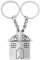 Voarge Porte-clés Personnalisé en Forme de Maison Puzzle, Amour, Acier Inoxydable pour Couples, Famille - Set de 2 Unités pour Hommes et Femmes