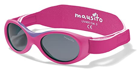 Mausito BABY Sonnenbrille 0-18 Monate Mädchen I VERGLEICHSSIEGER Sonnenbrille Baby 100% UV-Schutz I BIEGSAM & verstellbares Band I Schadstofffrei I Europäisches Design für Kinder gemacht