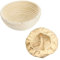 Westmark Gärköbchen-Set, 2tlg., Gärkörbchen rund + Bezug, Peddigrohr/Baumwolle, Hellbeige/Beige, 3207227B