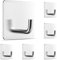 Newaner 6 Stück Handtuchhaken, Rostfreies Edelstahl Wandhaken, Haken Selbstklebend Bad und Küche Handtuchhalter Kleiderhaken Ohne Bohren für Haushalt Haus, Küche, Bad, Büro, Schrank (Silber)