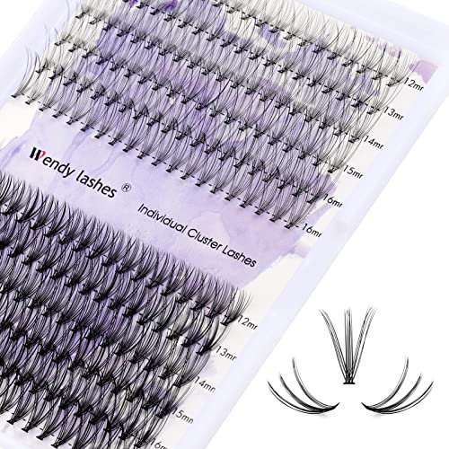Faux Cils Individuels 240PCS Cluster Cils Volume Russe 0.07mm C Curl Mixte 12-16mm 10D+20D Cluster Extensions de Cils Individuels Bouquet Effet 3D Cluster Eye Lashes(10D+20D-0.07-C-MIX12-16)