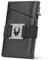 DONBOLSO Slim Wallet Las Vegas I Minimalistisches Kartenetui I Kompaktes Herren Portemonnaie aus Leder I RFI Schutz I Push Up Kartenhalter mit Vordertasche für Cash & Scheine Riemen - Nappa SchwarzDon