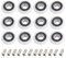 12 Piezas Rodillos de Puerta, DOYUKY Ruedas Mampara Ducha con Tornillos, Corredores de Poleas, Rodamiento Ducha para Puerta Corredera de Cristal Baño 23mm