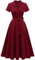 Wedtrend Cocktailkleid Damen 50er Jahre Kleider Damen Vintage Kleid Rockabilly 50er Jahre Mode Abendkleid Damen Elegant für Hochzeit WTP30001 Burgundy S