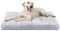 Nobleza Großes Waschbares Hundebett, Super Weiches und Flauschiges Anti-Angst Hundebett, Hochwertiges Plüsch Hundebett mit Rutschfestem Boden, 73x110x10 cm, XL, Grau