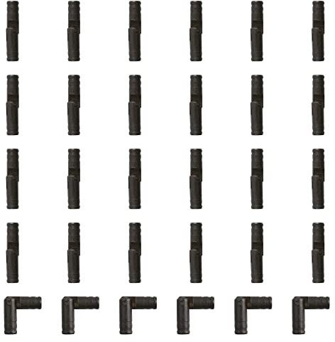 UFURMATE Fassscharniere, 30 Stück, schwarzes Messing, unsichtbare Scharniere, versteckte zylindrische Fassscharniere, verdeckte Mini-Scharniere für DIY-Schmuckkästchen, Handwerk (M4 x 20 mm)