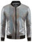 WULFUL Herren 70er Jahre Disco Kostüm Party Pailletten Metallic Varsity Bomberjacke, silber, XL