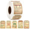 300 Stück Weihnachten Namensaufkleber, selbstklebende Geschenketikette, Weihnachten natur Kraftpapier Aufkleber,Etikett Geschenkaufkleber für Party Geschenk Mitgebsel Weihnachtsetiketten blanko7.5x5cm
