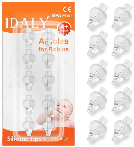 IDALY - 10 Adaptador Jeringa Lavado Nasal Bebe - Puntas Silicona jeringuilla lavado nasal bebe- Boquilla De Repuesto Para Silicona Jeringa - Los Tipos De Jeringas Nasales Estándar (10)