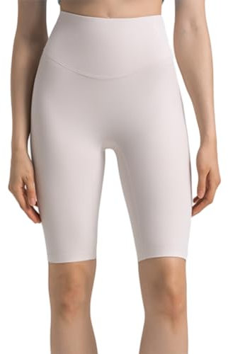JPXJGT Cycliste Femme Short Collants Shorts Push Up Booty Butt Scrunch Opaque pour Jogging Gym Cyclisme(Milk white,12)