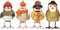 Muteitt Thanksgiving-Vogel-plüschspielzeug, 4 Stück, Thanksgiving-vogelspielzeug, Vogeltier, Gefüllte Plüschtiere, Realistisches Stofftier Für Alle Altersgruppen