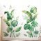 Tanlaby Feuilles de Palmier Autocollant Mural Verte Plante Stickers Muraux Feuilles Tropicales Décoration Murale pour Chambre Salon TV Fond de Mur Bureau