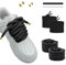 Hugwish 2 Par Cordones Zapatillas Gruesos Para Air Force 1, Rope Laces, Cordones Gordos (8mm,140cm), Cordones Cuerda Chunky Retorcidos Algodon Anchos Redondos Para Cordones de Bricolaje (Negro)