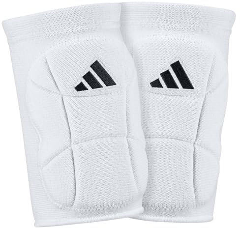 adidas Elite - Rodilleras de voleibol para niños, color blanco, talla M