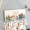 Adventskalender Personalisiert für Kinder | Advent Kalender zum befüllen aus Holz | Wandmontage Weihnachtskalender DIY mit Namen | hellomini (Waldtiere)