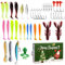 Angel-Weihnachtskalender,Angelköder-Adventskalender 2024 - Adventskalender Angelköder Angelset | Fisch-Adventskalender 2024, Angelausrüstung für Thanksgiving, Weihnachten