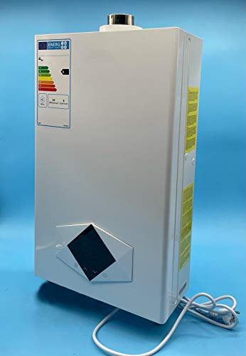 Calentador de Agua a Gas 12 Litros | Estanco para Intalacion en Interior de la Vivienda | Calificacion Energetia A | Bajas Emisiones de NOx | Encendido Automatico | Diseño Super Delgado (Gas Natural)