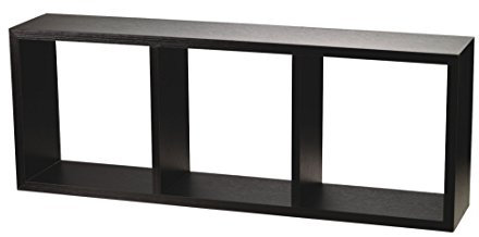 King Collection King Home m1106052/A Regal Kubus 3 Ablagen aus MDF, Wenge, 80 x 30 x 15