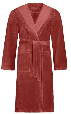 Vossen Damen & Herren Bademantel Lynn terra M