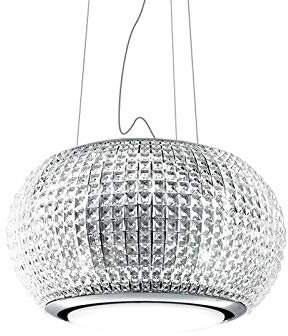Elica Intersteller C 65 cm Island Cooker Hood - Crystal White - For Recirculating Ventilation
