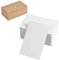 100 Stk Kraftpapier Karten, Blanko Papier Karten Wortkarte, Leere Visitenkarten Karteikarten, Mitteilungskarte DIY Papier Karten Kärtchen für Nachricht Geschenk (Weiß)