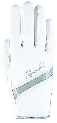 Roeckl Sports Reithandschuh Lorraine, Ladies Sommer Handschuh, Weiß 7.5