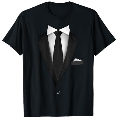 Tuxedo mit Krawatte für lustige Hochzeiten T-Shirt