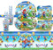DIUKES Vajilla Cumpleaños 20 Invitado, Cumpleaños Decoracion 81 Piezas, Suministros Para Fiesta De Cumpleaños, Platos Cumpleaños Mantel Servilletas Taza, Fiesta Decoración Cumpleaños Para Niño Niña