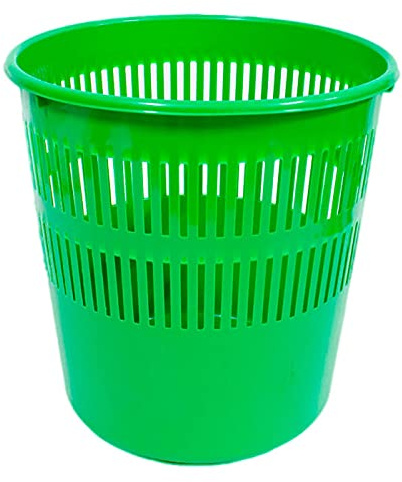 Acan Pack de 5 papeleras de plástico con Rejilla 28 x 27 cm, Cubos de Basura Multiuso para Oficina, hogar (Color Surtido)