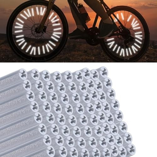 GIONAR 72 Stück Speichenreflektoren Fahrrad, 360° Sichtbarkeit speichenreflektoren Fahrrad, Wasserdicht Fahrrad Reflektoren, Einfache Montage Katzenaugen Reflektoren Fahrrad