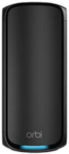 NETGEAR Orbi 970-Serie (RBE970B) Quad-Band WiFi 7-Mesh-Zusatzsatellit Black Edition, kompatibel mit vorhandenen Mesh-Systemen oder Routern der 970-Serie bietet zusätzliche Abdeckung von bis zu 220 m²