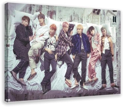 MOHTOY K-Pop BTS-Poster, 4 Leinwand-Poster, Schlafzimmer-Dekor, Sportlandschaft, Büro, Raumdekoration, Geschenk, Rahmen-Stil, 40 x 60 cm