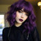 Colorfulpanda Kurze Dunkelviolett Perücke für Frauen, natürliches synthetisches Haar Bob Perücken mit Pony für Alltag/Party/Cosplay Kostüm Wig,35cm