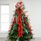 30 * 126cm Christmas Tree Topper Bow Large Nutcracker Print Bowknot Ornaments for Christmas Tree Top Christmas Decorations Indoor Outdoor (Red, 30cm*126cm)