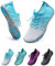 WateLves Unisex Barfußschuhe Damen Herren Wasserschuhe Badeschuhe Schnell Trocknend Weich Traillaufschuhe Fitnessschuhe mit rutschfest Sohle & Breiter Zehenbox(Weiß Blau 37)