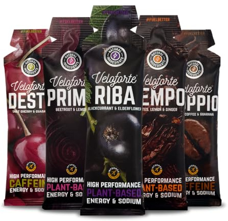 Veloforte Mixed Natural Energy Gels | Variety | 15-Pack | Award-Winning Natural Sports Gel for Running, Cycling & Triathlon | Dual-Source Carbs & Electrolytes