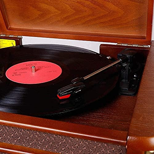 Record Players, Music Box Nostalgic Classic Wood Bluetooth Turntable Bluetooth Lp European Record Player Entry Vint(Vintage Phonograph) kxtmm