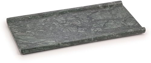 EHC Decorative Marble Serving Tray for Bathroom, Vanity, Jewellery, Coffee Table Accessory, Multipurpose Organizer - Green