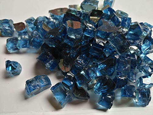 Weiva Feuerglas,Pazifik blau reflektierend (für innen und außen zugelassen) (2)