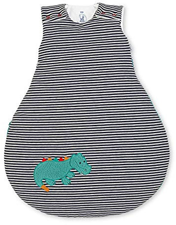 Sterntaler Schlafsack Kuschelzoo für Babys, Reißverschluss und Knöpfe, Größe: 62/68, Schwarz/Weiß