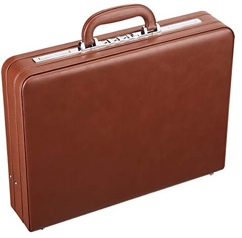 Hard Attaché Aktentaschen für Damen & Herren / Slim Hardside Laptop Case mit Zahlenschlössern, braun (Braun) - D2830F