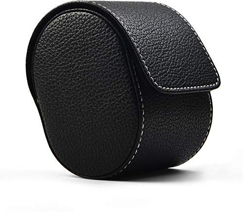 Oirlv Schwarze Uhrenbox aus PU-Leder für Damen und Herren, zum Jahrestag, Valentinstag, Vatertagsgeschenk (schwarz)
