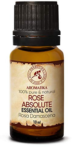 Rose Absolute Ätherisches Öl 10ml - Rosa Damascena Bulgarisch - Aromatherapie - Raumduft - Rose Absolute Öle für - Körperpflege - Diffusoren - Entspannung - Aromalamp - Beruhigen - Guten Schlaf